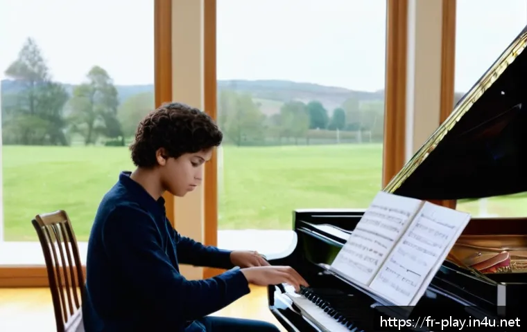 연주가 자격 취득 방법 - A professional music student preparing for a certification exam in a classical conservatory setting,...